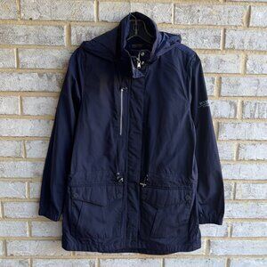 POLO GOLF Ralph Lauren Long Sleeve Zip Front Navy Blue Hooded Jacket Size S.